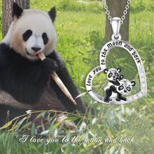 Load image into Gallery viewer, Panda Necklace 925 Sterling Silver Mother Daughter Necklaces
