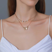 Load image into Gallery viewer, Small Pearl Double NecklaceSimple
