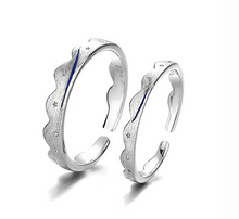 Load image into Gallery viewer, Silver couple engagement ring
