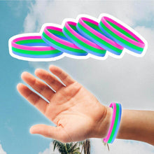 Load image into Gallery viewer, Poly Pride Silicone Rubber Bracelets LGBT Rainbow Silicone Bracelet
