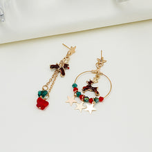 Load image into Gallery viewer, Creative Christmas Elk Star Pendant Set Jewelry Earrings
