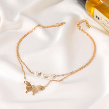 Load image into Gallery viewer, Small Pearl Double NecklaceSimple
