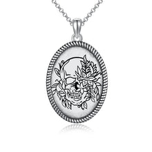 Load image into Gallery viewer, Coin Necklace Nightmare Before Christmas Gothic Jewelry Cameo Skull Steampunk Chunky Pendants Jewelry
