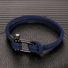 Load image into Gallery viewer, Mens Fashion Personality Horseshoe Buckle Woven Bracelet
