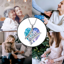 Load image into Gallery viewer, Gifts For Mom Sterling Silver Mom Necklace With Heart Birthstone Crystal Mother&#39;s Day Christmas Jewelry Gifts For Mother
