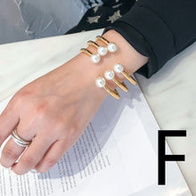 Load image into Gallery viewer, Alloy Jewelry Double Pearl Bracelet Women
