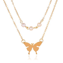 Load image into Gallery viewer, Small Pearl Double NecklaceSimple
