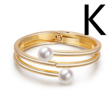 Load image into Gallery viewer, Alloy Jewelry Double Pearl Bracelet Women
