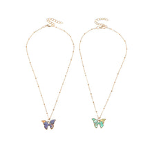 Load image into Gallery viewer, Colorful Butterfly Alloy Pendant Cute Girls Children Necklace
