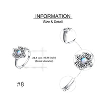 Load image into Gallery viewer, Lotus Flower Ring Sterling Silver Jewelry Gifts for Women
