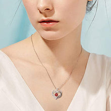 Load image into Gallery viewer, I Love You Always And Forever Crystal Heart Pendant Necklace Birthstone Necklaces

